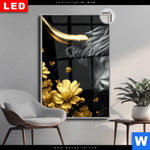 Leuchtbild Dia Goldenes Hochlandrind Hochformat Produktvorschau mit dem Bild Goldenes Hochlandrind im Format Hochformat.