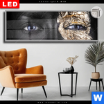 Leuchtbild Dia Goldenes Make Up Panorama Produktvorschau mit dem Bild Goldenes Make-up im Format Panorama.