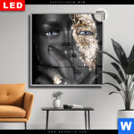 Leuchtbild Dia Goldenes Make Up Quadrat Produktvorschau mit dem Bild Goldenes Make-up im Format Quadrat.