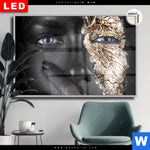 Leuchtbild Dia Goldenes Make Up Querformat Produktvorschau mit dem Bild Goldenes Make-up im Format Querformat.