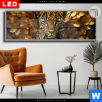 Leuchtbild Dia Goldfluegel Leopard Panorama Produktvorschau mit dem Bild Goldflügel-Leopard im Format Panorama.