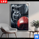 Leuchtbild Dia Gorilla Mit Roten Boxhandschuhen Hochformat Produktvorschau mit dem Bild Gorilla mit roten Boxhandschuhen im Format Hochformat.