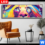 Leuchtbild Dia Graffiti Loewe Panorama Produktvorschau mit dem Bild Graffiti Löwe im Format Panorama.