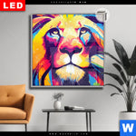 Leuchtbild Dia Graffiti Loewe Quadrat Produktvorschau mit dem Bild Graffiti Löwe im Format Quadrat.