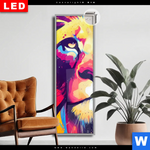 Leuchtbild Dia Graffiti Loewe Schmal Produktvorschau mit dem Bild Graffiti Löwe im Format Schmal.