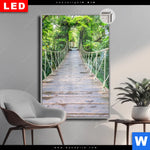 Leuchtbild Dia Haengebruecke Im Dschungel Hochformat Produktvorschau mit dem Bild Hängebrücke im Dschungel im Format Hochformat.