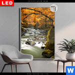 Leuchtbild Dia Herbstlandschaft Am Fluss Hochformat Produktvorschau mit dem Bild Herbstlandschaft am Fluss im Format Hochformat.