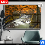 Leuchtbild Dia Herbstlandschaft Am Fluss Querformat Produktvorschau mit dem Bild Herbstlandschaft am Fluss im Format Querformat.