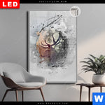 Leuchtbild Dia Hirsch Grunge Stil Hochformat Produktvorschau mit dem Bild Hirsch - Grunge-Stil im Format Hochformat.