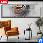 Leuchtbild Dia Hirsch Grunge Stil Panorama Produktvorschau mit dem Bild Hirsch - Grunge-Stil im Format Panorama.