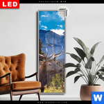 Leuchtbild Dia Hirsch Vor Bergkulisse Schmal Produktvorschau mit dem Bild Hirsch vor Bergkulisse im Format Schmal.
