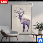 Leuchtbild Dia Hirsch Wald No 1 Hochformat Produktvorschau mit dem Bild Hirsch & Wald No.1 im Format Hochformat.