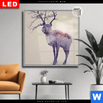 Leuchtbild Dia Hirsch Wald No 1 Quadrat Produktvorschau mit dem Bild Hirsch & Wald No.1 im Format Quadrat.