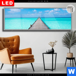 Leuchtbild Dia Hoelzernes Pier Panorama Produktvorschau mit dem Bild Hölzernes Pier im Format Panorama.