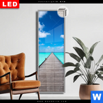 Leuchtbild Dia Hoelzernes Pier Schmal Produktvorschau mit dem Bild Hölzernes Pier im Format Schmal.