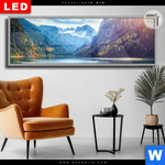 Leuchtbild Dia Idyllischer Bergsee Im Gebirge Panorama Produktvorschau mit dem Bild Idyllischer Bergsee im Gebirge im Format Panorama.