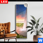 Leuchtbild Dia Islaendischer Wasserfall Schmal Produktvorschau mit dem Bild Isländischer Wasserfall im Format Schmal.