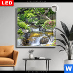 Leuchtbild Dia Japanischer Garten Mit Wasserlauf Quadrat Produktvorschau mit dem Bild Japanischer Garten mit Wasserlauf im Format Quadrat.