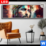 Leuchtbild Dia Jesus Christus Mit Dornenkrone Panorama Produktvorschau mit dem Bild Jesus Christus mit Dornenkrone im Format Panorama.