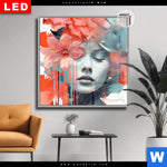 Leuchtbild Dia Jolanda Frau Mit Blumen Im Haar Quadrat Produktvorschau mit dem Bild Jolanda - Frau mit Blumen im Haar im Format Quadrat.