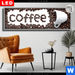 Leuchtbild Dia Kaffeegenuss Aus Besten Bohnen Panorama Produktvorschau mit dem Bild Kaffeegenuss aus besten Bohnen im Format Panorama.