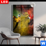 Leuchtbild Dia Kampf Der Papageien Hochformat Produktvorschau mit dem Bild Kampf der Papageien im Format Hochformat.