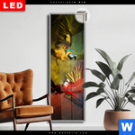 Leuchtbild Dia Kampf Der Papageien Schmal Produktvorschau mit dem Bild Kampf der Papageien im Format Schmal.