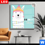 Leuchtbild Dia Kein Drama Lama Quadrat Produktvorschau mit dem Bild Kein Drama Lama im Format Quadrat.