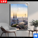 Leuchtbild Dia Koelner Skyline Hochformat Produktvorschau mit dem Bild Kölner Skyline im Format Hochformat.