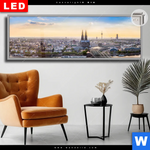 Leuchtbild Dia Koelner Skyline Panorama Produktvorschau mit dem Bild Kölner Skyline im Format Panorama.
