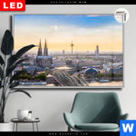 Leuchtbild Dia Koelner Skyline Querformat Produktvorschau mit dem Bild Kölner Skyline im Format Querformat.