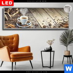 Leuchtbild Dia Koestlicher Kaffee Panorama Produktvorschau mit dem Bild Köstlicher Kaffee im Format Panorama.