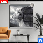 Leuchtbild Dia Kontrast Loewenkraft Quadrat Produktvorschau mit dem Bild Kontrast Löwenkraft im Format Quadrat.