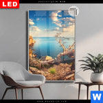 Leuchtbild Dia Kuestenlandschaft Mit Altem Baum Hochformat Produktvorschau mit dem Bild Küstenlandschaft mit altem Baum im Format Hochformat.