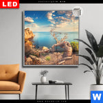 Leuchtbild Dia Kuestenlandschaft Mit Altem Baum Quadrat Produktvorschau mit dem Bild Küstenlandschaft mit altem Baum im Format Quadrat.