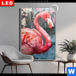 Leuchtbild Dia Kunstvoller Flamingo Hochformat Produktvorschau mit dem Bild Kunstvoller Flamingo im Format Hochformat.