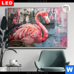 Leuchtbild Dia Kunstvoller Flamingo Querformat Produktvorschau mit dem Bild Kunstvoller Flamingo im Format Querformat.