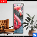 Leuchtbild Dia Kunstvoller Flamingo Schmal Produktvorschau mit dem Bild Kunstvoller Flamingo im Format Schmal.