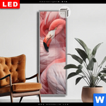 Leuchtbild Dia Kuschelnde Flamingos Schmal Produktvorschau mit dem Bild Kuschelnde Flamingos im Format Schmal.