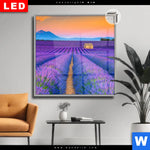 Leuchtbild Dia Lavendel Blumen Feld Quadrat Produktvorschau mit dem Bild Lavendel Blumen Feld im Format Quadrat.