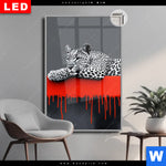 Leuchtbild Dia Leopard Eleganz Trifft Abstraktion Hochformat Produktvorschau mit dem Bild Leopard - Eleganz trifft Abstraktion im Format Hochformat.
