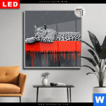 Leuchtbild Dia Leopard Eleganz Trifft Abstraktion Quadrat Produktvorschau mit dem Bild Leopard - Eleganz trifft Abstraktion im Format Quadrat.