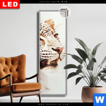 Leuchtbild Dia Leopard In Farbexplosion Schmal Produktvorschau mit dem Bild Leopard in Farbexplosion im Format Schmal.