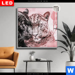 Leuchtbild Dia Leoparden Harmonie In Pastell Quadrat Produktvorschau mit dem Bild Leoparden - Harmonie in Pastell im Format Quadrat.