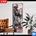 Leuchtbild Dia Leoparden Harmonie In Pastell Schmal Produktvorschau mit dem Bild Leoparden - Harmonie in Pastell im Format Schmal.