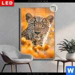 Leuchtbild Dia Leopardentraum In Orange Hochformat Produktvorschau mit dem Bild Leopardentraum in Orange im Format Hochformat.
