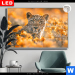Leuchtbild Dia Leopardentraum In Orange Querformat Produktvorschau mit dem Bild Leopardentraum in Orange im Format Querformat.