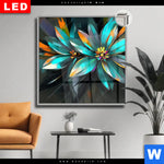 Leuchtbild Dia Leuchtende Fantasieblueten Quadrat Produktvorschau mit dem Bild Leuchtende Fantasieblüten im Format Quadrat.