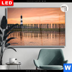 Leuchtbild Dia Leuchtturm Bei Sonnenuntergang Querformat Produktvorschau mit dem Bild Leuchtturm bei Sonnenuntergang im Format Querformat.