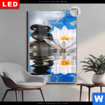 Leuchtbild Dia Lilie Zensteine Hochformat Produktvorschau mit dem Bild Lilie & Zensteine im Format Hochformat.